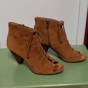 Brown Rust Suede Booties by Vince Camuto